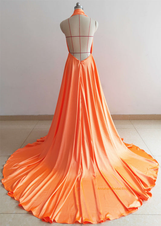 Orange Photo Shoot Dress/Maternity Dress