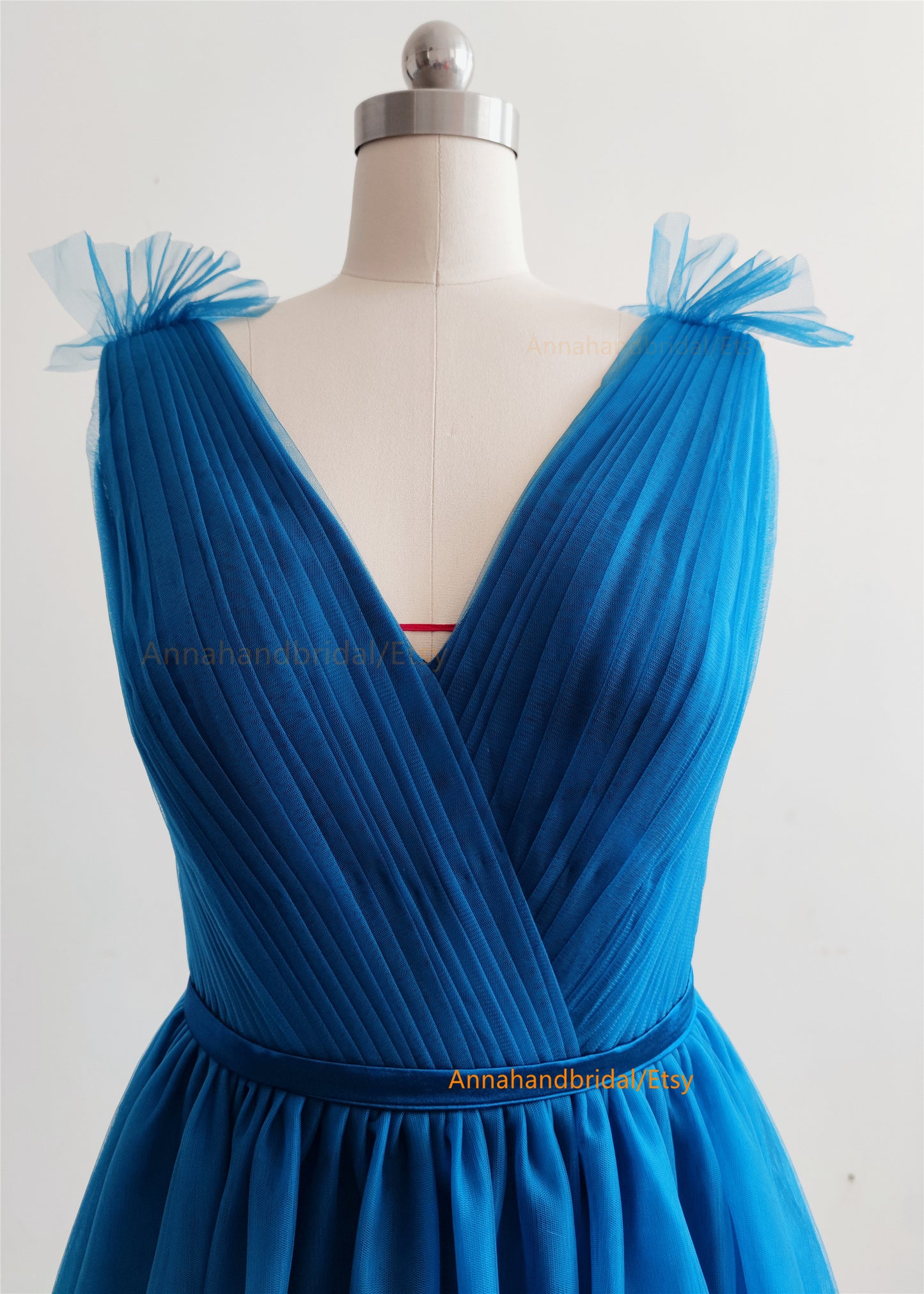 Royal Blue Tulle Bridesmaid Dress