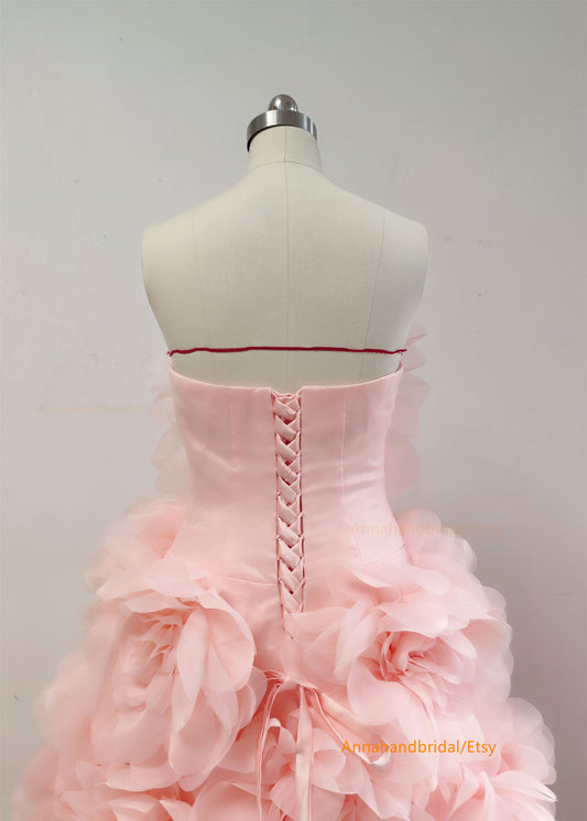 Pink Organza Floral Fantastic PhotoShoot Dress