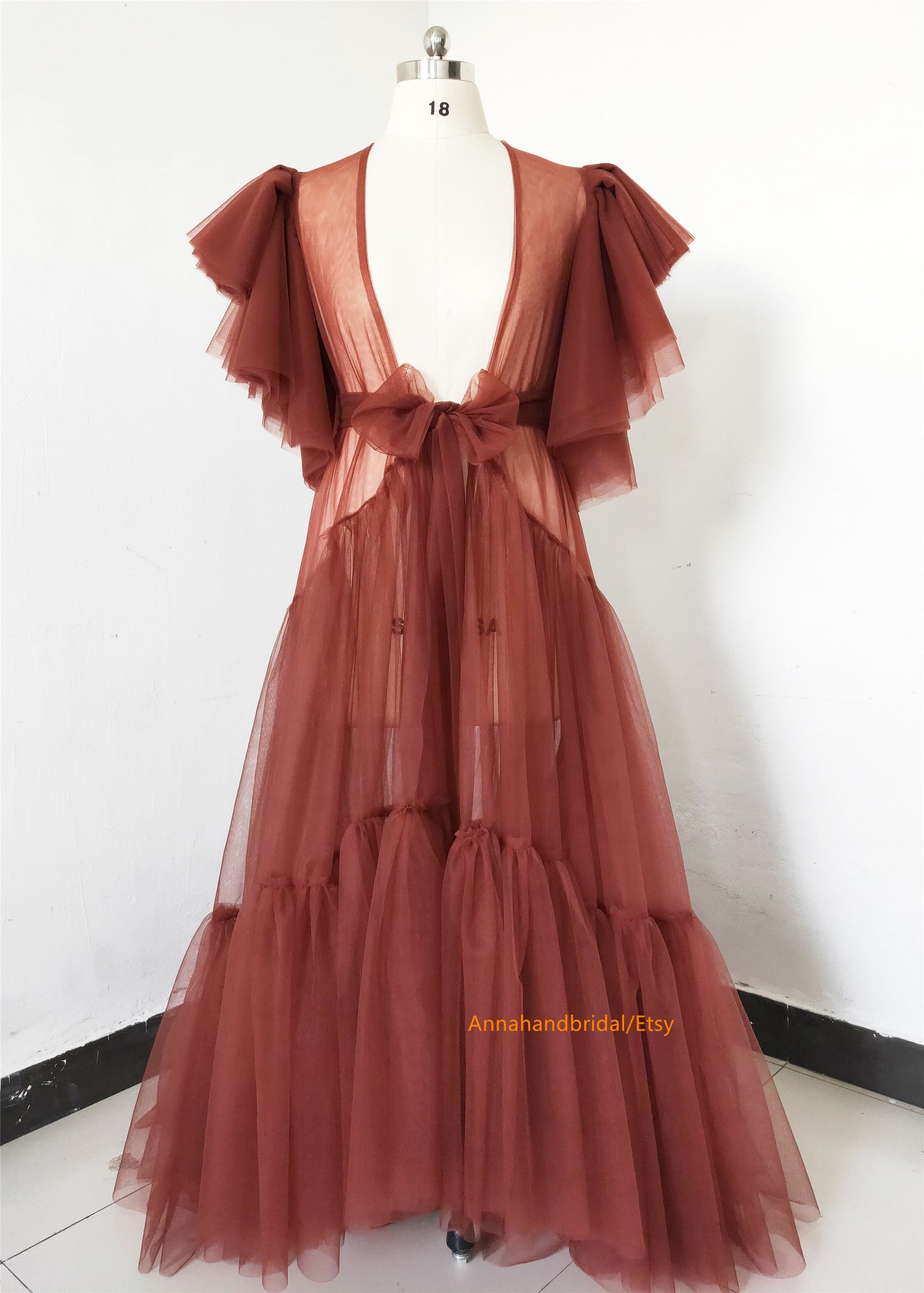 Rust Red Photo shot Dress