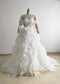 White Organza Rosetta Wedding Dress