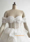 White Organza Rosetta Wedding Dress