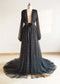 Black Pearls Tulle Maternity Dress