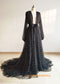 Black Pearls Tulle Maternity Dress