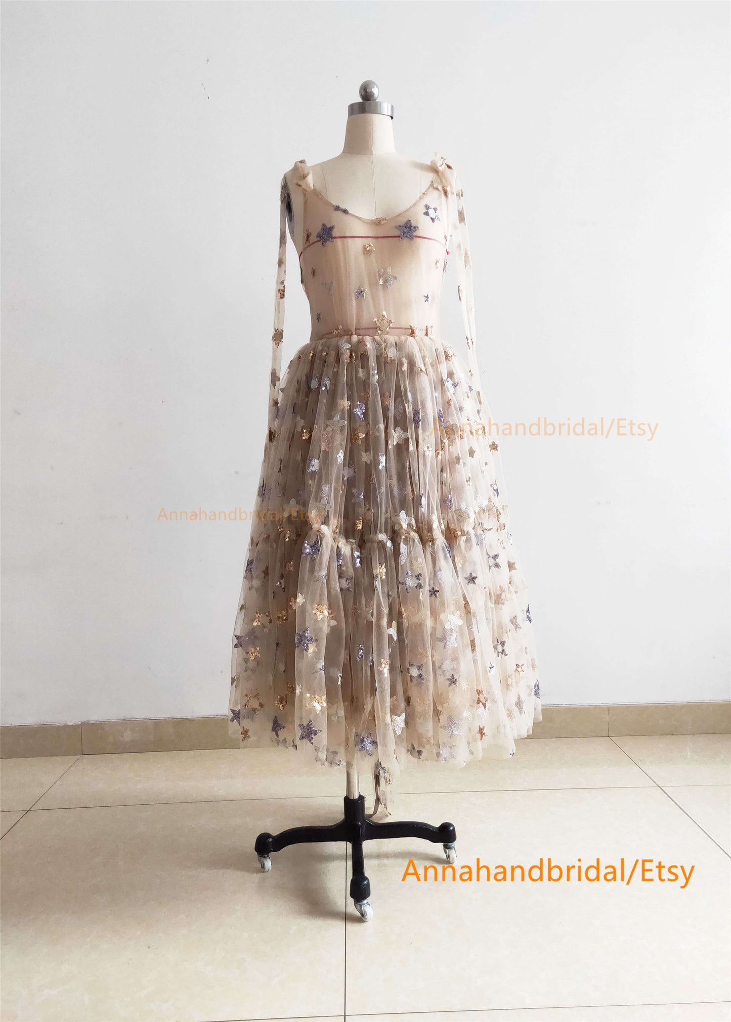 Star Tulle Short Photo Shot Dress