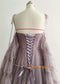 Mauve Pleated Tulle Photo Shot Dress