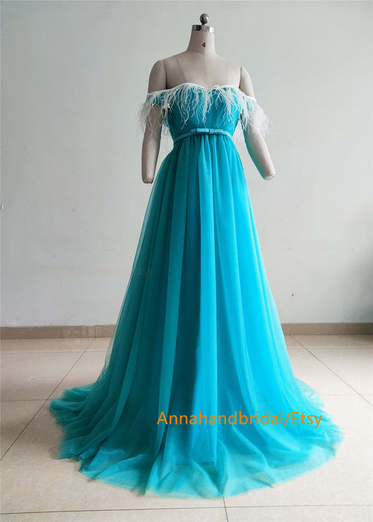 Tiffany Blue Tulle Photo Shot Dress/Prom Dress