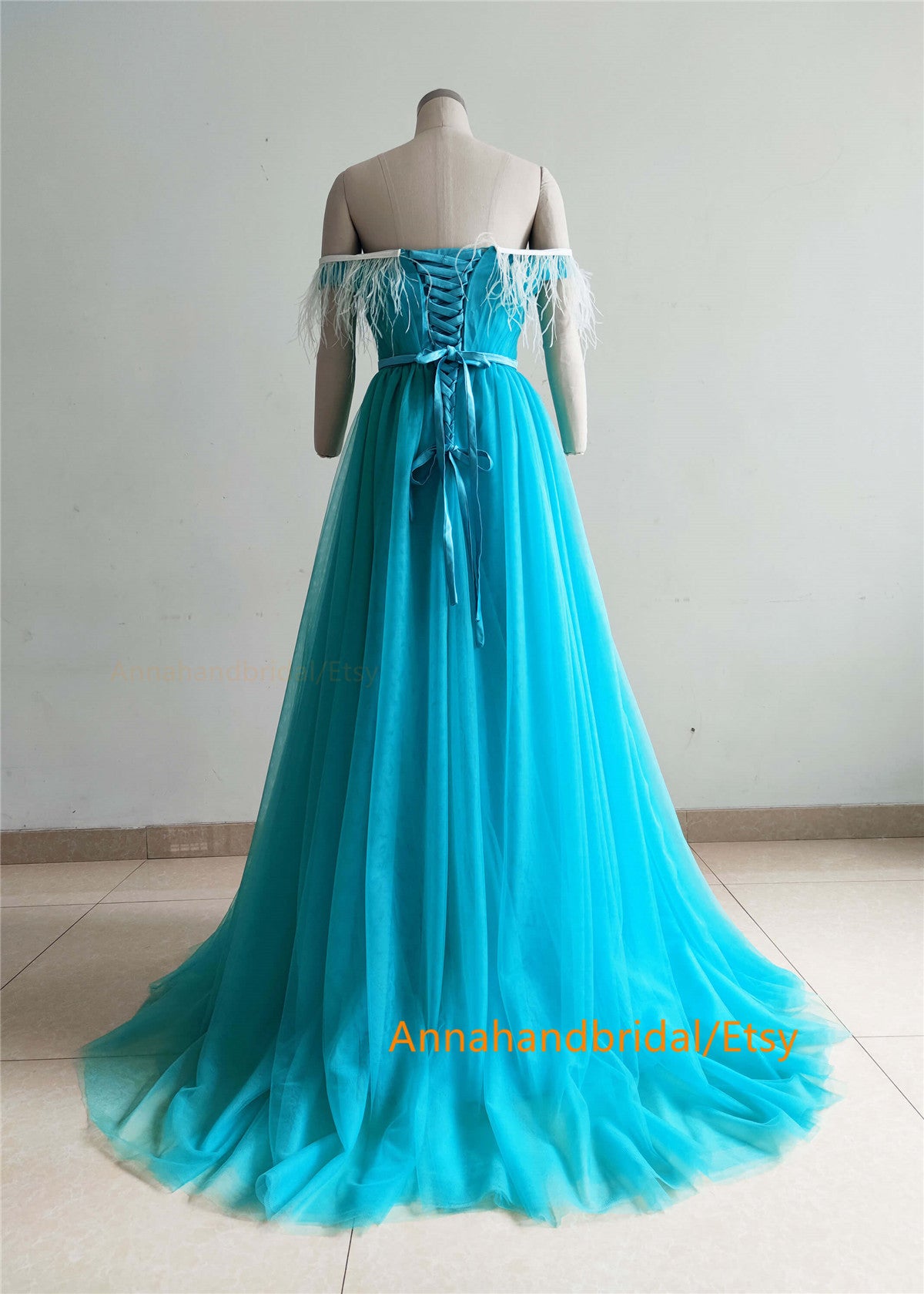 Tiffany Blue Tulle Photo Shot Dress/Prom Dress