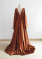 Rust Velvet Maternity Dress