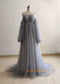 Off Shoulder Gray Pearls Maternity Dress/Ready to ship