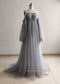 Off Shoulder Gray Pearls Maternity Dress/Ready to ship