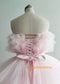 Pink Tulle Strapless Photo Shot Dress