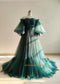 Dark Green Tulle Maternity Dress