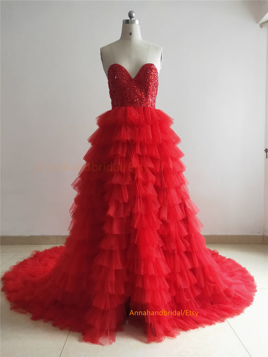 Red Sparkly PhotoShot Dress