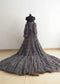 Gray Tulle Pleated Maternity Dress