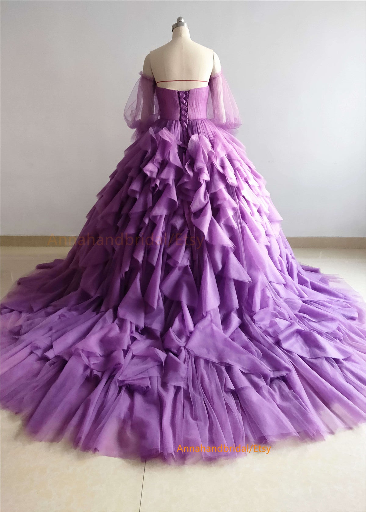 Purple Beaded Fairy Photo Shot Dress