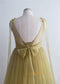 Olive Green Tulle Simple Photo Shot Dress