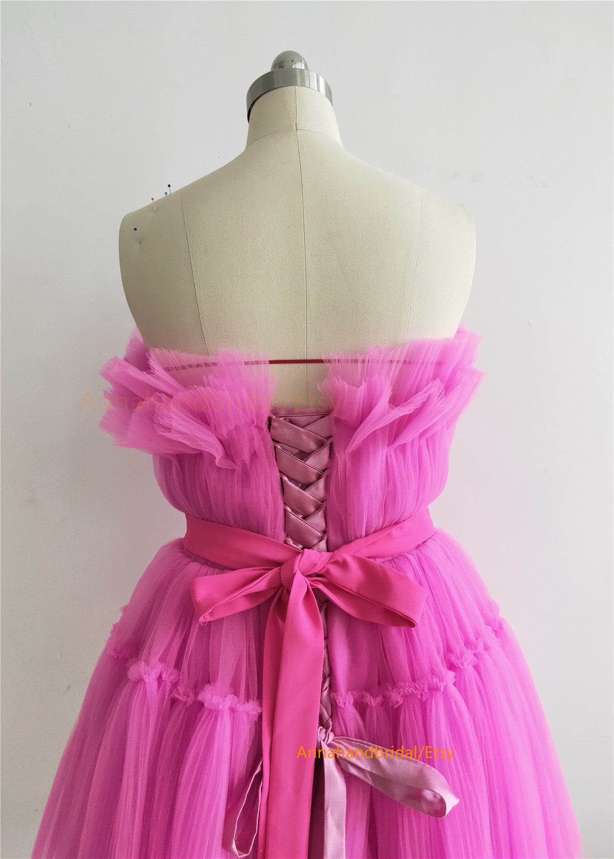 Two Piece Fuchsia Photo Shot Dress