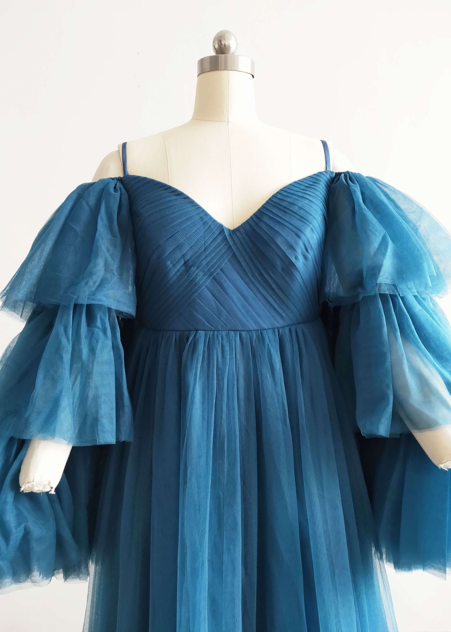 Teal Tulle Photo Shoot Dress