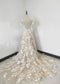 Light Champagne Embroider Lace Bridal Gown