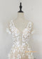 Light Champagne Embroider Lace Bridal Gown