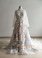 Handmade Pearls Floral Wedding Dress