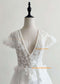 3D White Lace Wedding Dress