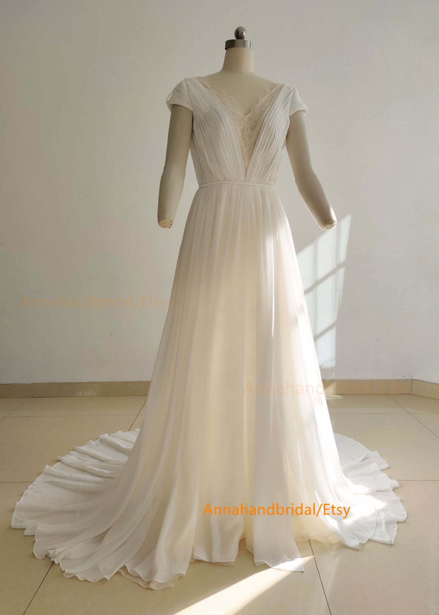 Ivory Chiffon Wedding Dress