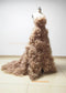 Tan Organza Fantastic Photo Shot Dress