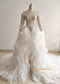 White Beaded Tulle Luxury Wedding Dress