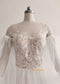 White Lace Tulle Fashionable Bridal Dress